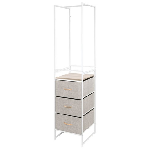 Mdesign Closet Storage Unit With 3 Drawers Rack Set Of 2 Linen