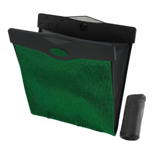 Unique Bargains Car Trash Can Portable Back Seat Trash Bin 12.2" Length 11.4" Width 10.2" Height Green 1 Pc - 1 of 4