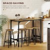Aghana Digitals 5-Piece Rustic Brown Counter Height Dining Set: Space-Saving Bar Table with 4 - 4 of 4