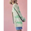 Women's TWO-TONE WAVY STRIPE KNIT CARDIGAN - DESSIN STUDIO - 2 of 2
