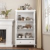 FUFU&GAGA White Buffet Lacquer Sideboard Storage Cabinet Glass Doors - 2 of 4