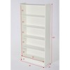 Resenkos Bookshelf, Bookcase Standing Shelf Unts,Wood Bookcase, 72" Tall Bookshelf with 6-Tier Open Storage Shelves,White(5-Tier) - 2 of 4