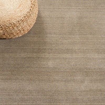 Taupe Hand-Knotted Wool 6' x 9' Area Rug