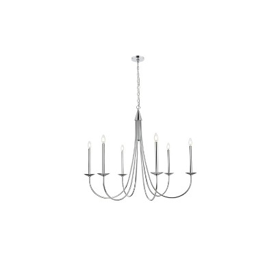 Elegant Lighting Cohen 42 inch chandelier in Chrome