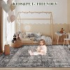 Washable Living Room Rugs Large Vintage Floral Print Non-Slip Stain-Resistant Low Pile Foldable Indoor Carpet for Bedroom Office - 4 of 4