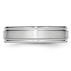 Black Bow Jewelry 6mm Cobalt Satin Finish Grooved Edge Standard Fit Band - 3 of 4
