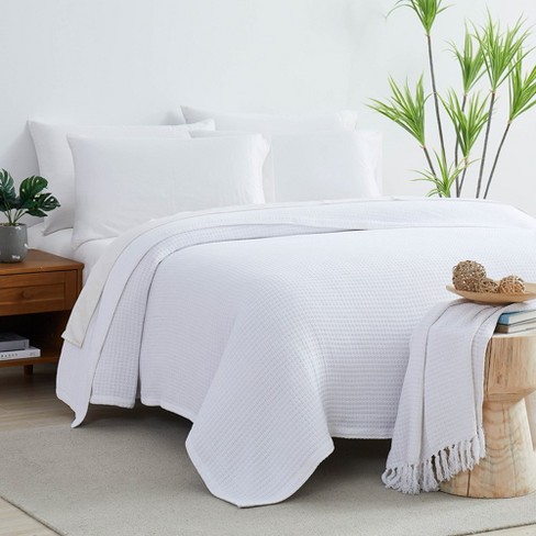 Southshore Fine Living Ashmore Collection 100 Cotton Bed Blanket White Full Queen