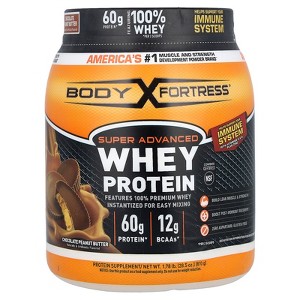 Body Fortress Super Advanced Whey Protein, Chocolate Peanut Butter, 1.78 lb (810 g) - 1 of 3