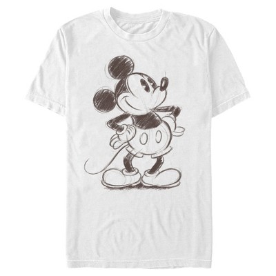 Men's Mickey & Friends Mickey Mouse Vintage Sketch T-shirt : Target