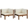 vidaXL Corner Sofas 2 pcs Cushions Solid Acacia Wood - 2 of 4