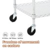 3 Tier Utility Rolling Cart with Wheels, 1500LBS Capacity Heavy Duty Tool Storage Utility Carts with Handle Bar, Commercial Grade Metal Serving Cart - 4 of 4