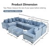 Aukfa Oversized Cloud Modular Corduroy Sofa Sectional with Ottoman - Reversible Deep Seat Couch for Living Room - 4 of 4