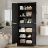 Besiost Freestanding Kitchen Pantry Cabinet with 4 Doors, 71" Large Storage Cupboard with Drawer and Shelves - 2 of 4