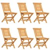 vidaXL Patio Dining Set Outdoor Table and Chair Furniture Solid Wood Teak - 3 of 4