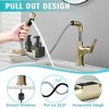 Grungis Pull-Down Bathroom Sink Faucet,Bathroom Faucets with Lift Spout and Dual Spray Modes for Home Sinks - 4 of 4