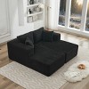 Versatile 73'' Cloud Sectional Couch,Deep Seat Modular Sofa with Double Chaise Lounges,Corduroy Fabric for Living Room - The Pop Home - 3 of 4