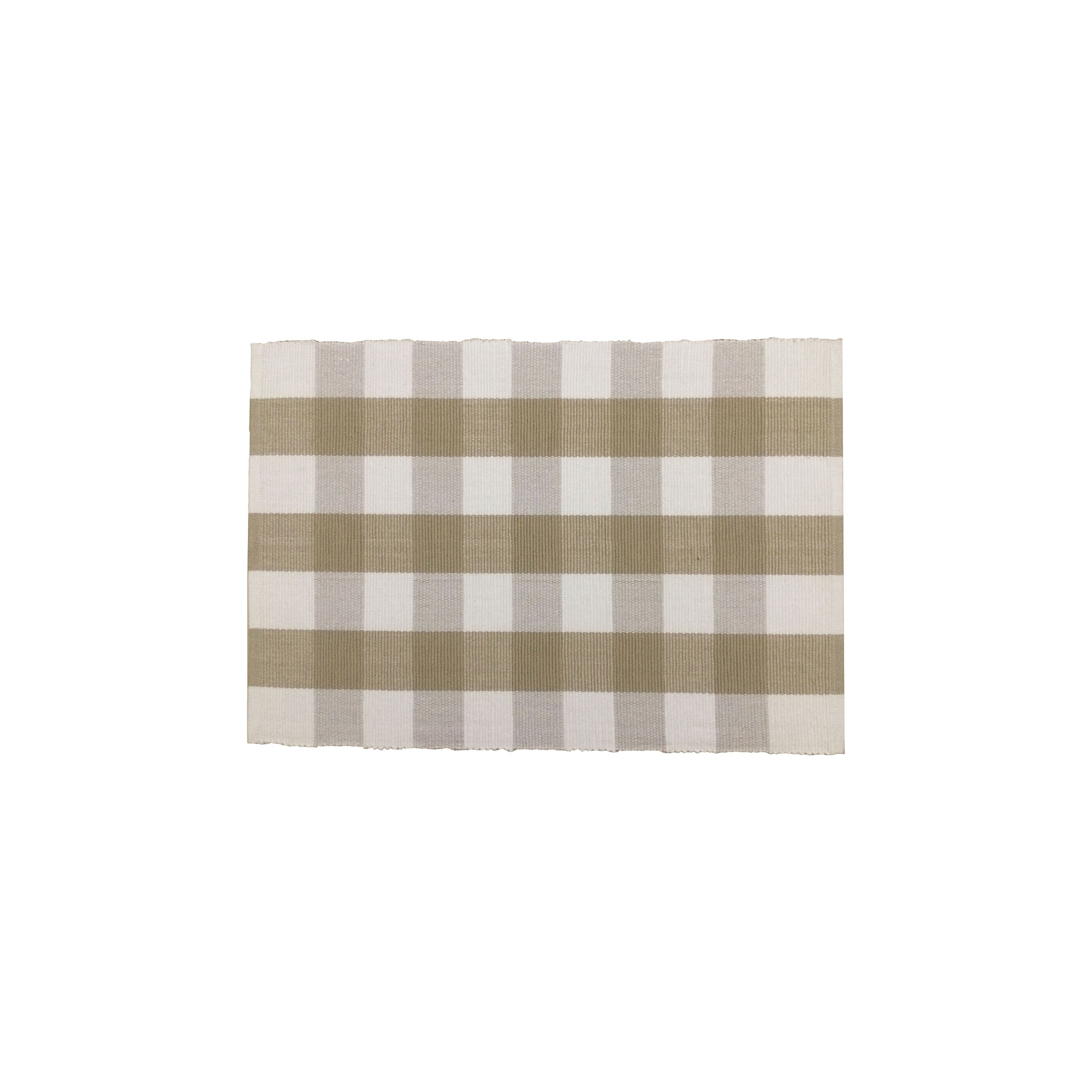 C&F Home Sandstone & White Check Cotton Woven Placemat Set of 6