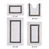 Hotel 4 PC Bath Rug 100% Premium Cotton Tufted Weave Two Tone Reversible Bathroom Rug, Super Soft Absorbent, Machine Washable Bath Mat - 2 of 4