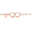 EVERLY JEWELRY | Rose Plated Sterling Silver Paper Clip Link Bracelet, 7.5-inch - 4 of 4