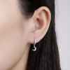 Sterling Silver Dainty Hoop Earrings, Moon Star Spike & Evil Eye Symbol Charm Collection, Small Huggie Drop Jewelry - 2 of 4