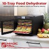 Magic Mill Premium Food Dehydrator, 10 XL Stainless Steel Trays, 700W, 48-Hour Timer - 3 of 4