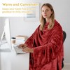 Catalonia Adult Wearable Fleece Blanket Snuggie with Foot Pockets, Super Soft Micro Plush Wrap Blanket Long Robe Loungewear, Cozy Gift for Woman Man - 4 of 4
