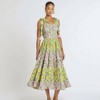 Knit & Lounge Women’s Floral Tiered Maxi Dress Tie Straps Square Neck Tassel Detail Lightweight Boho Dress - 4 of 4