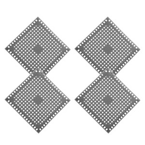Unique Bargains Shower Drain Hair Catcher Square Drain Cover Silicone Strainer Hair Stopper - 1 of 4