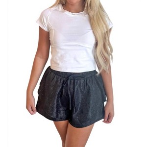 Women's Double Layer Sparkle Shorts - day + moon - 1 of 3