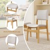 QingMoon Stackable Dining Chairs Set of 2, Linen Fabric Upholstered Kitchen Chairs with Solid Wood Frame for Dining Room, Living Room - 2 of 4