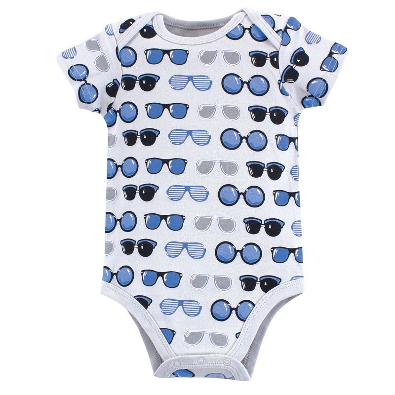 Hudson Baby Infant Boy Cotton Bodysuits 3pk, Like A Boss, 4 of 6