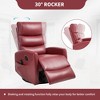 360° Swivel Manual Recliner Chair with Heat & Massage, Swivel Rocker Recliner with Handle Recline, Faux Leather/Linen Upholstery - 4 of 4