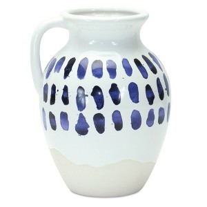 Melrose Tie Dye Design Ceramic Pitcher Vase (Set of 2) - 1 of 3