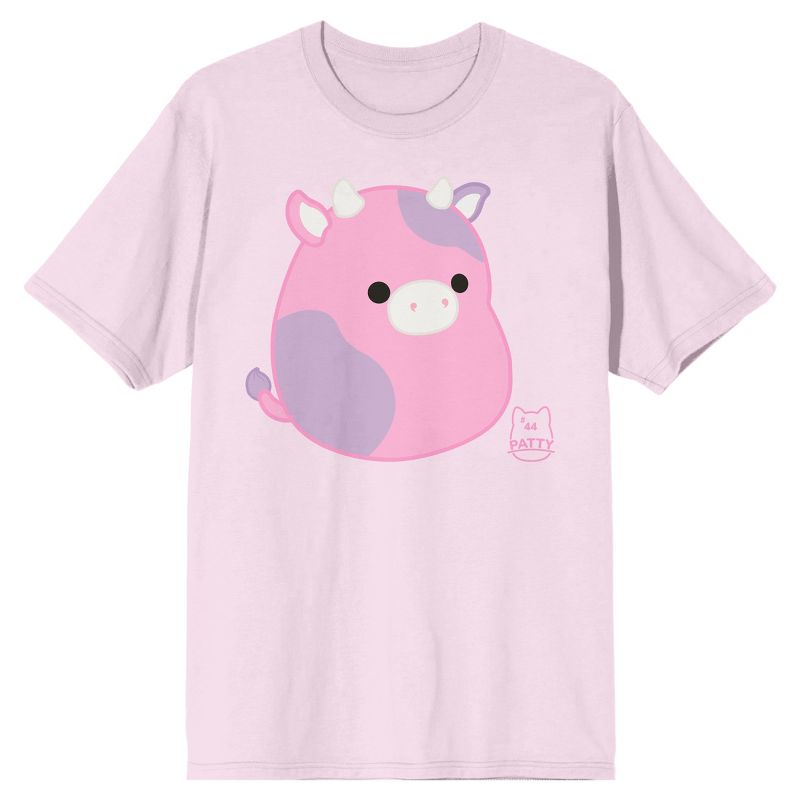 Squishmallows Patty Crew Neck Short Sleeve Cradle Pink Adult T-shirt, 1 of 3