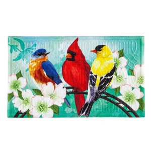 Evergreen Welcome Friends Embossed Indoor Outdoor Doormat Home Decor - 1 of 1