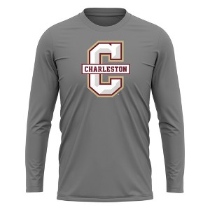 College of Charleston Adult Sport Long Sleeve Shirt Primary Logo, Black - 1 of 4