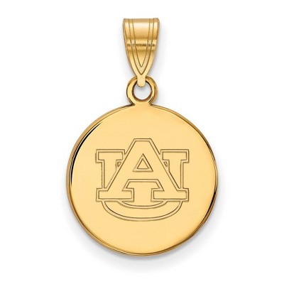 Black Bow Jewelry 14k Yellow Gold Auburn Tigers NCAA Medium Pendant