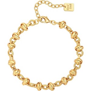 18k Gold Plated Personalized Chunky Cuban Oval Link Chain Bracelets for Men Toggle Rope Bracelet Jewelry for Women - 1 of 4