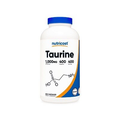 Nutricost Taurine Capsules (1000 MG) (400 Capsules)