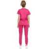 MediChic Womens 8-Pocket Scrubs Set- V-Neck with 4-Pocket Jogger Scrub Pants - 2 of 4