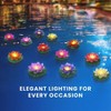 HOM Floating Lotus Light - Waterproof Lotus Flower Lamp for Pools & Ponds - Colorful Battery-Operated LED Pool Lights (12-pack) - 2 of 4