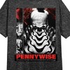 It Movie 2017 Pennywise Skeleton Costume Crew Neck Short Sleeve Black Heather Women's Night Shirt - 2 of 2