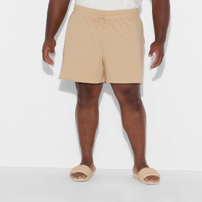 Pride Adult French Terry 'Proud' Knit Trouser Shorts - Beige
