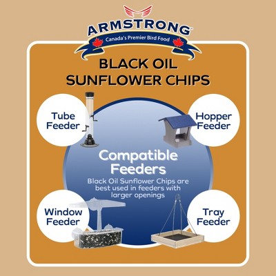 Armstrong Black Oil Sunflower Chips 13lb Bag