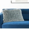 HomeRoots 14" X 20" Celadon Shag Lumbar Throw Pillow - 2 of 4