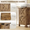 Vertical File Cabinet with 2 Drawers, Rustic Farmhouse Office Storage Cabinet for A4, Letter Size, Distressed Light Gray - 4 of 4