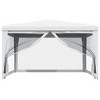 vidaXL Party Tent with 4 Mesh Sidewalls 13.1'x13.1' White - 3 of 4