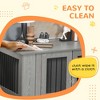 Gulches PawHut Extra Large Dog Crate Furniture with Lockable Magnetic Doors - Gray - 4 of 4