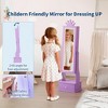 Kids Jewelry Armoire with LED Light, Full-Length Mirror & 3 Drawers - Freestanding Organizer & Vanity Cabinet for Girls' Dress-Up - 4 of 4