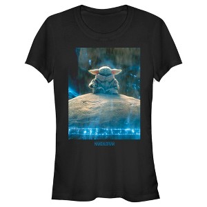 Juniors Womens Star Wars The Mandalorian The Child Meditation T-Shirt - 1 of 4